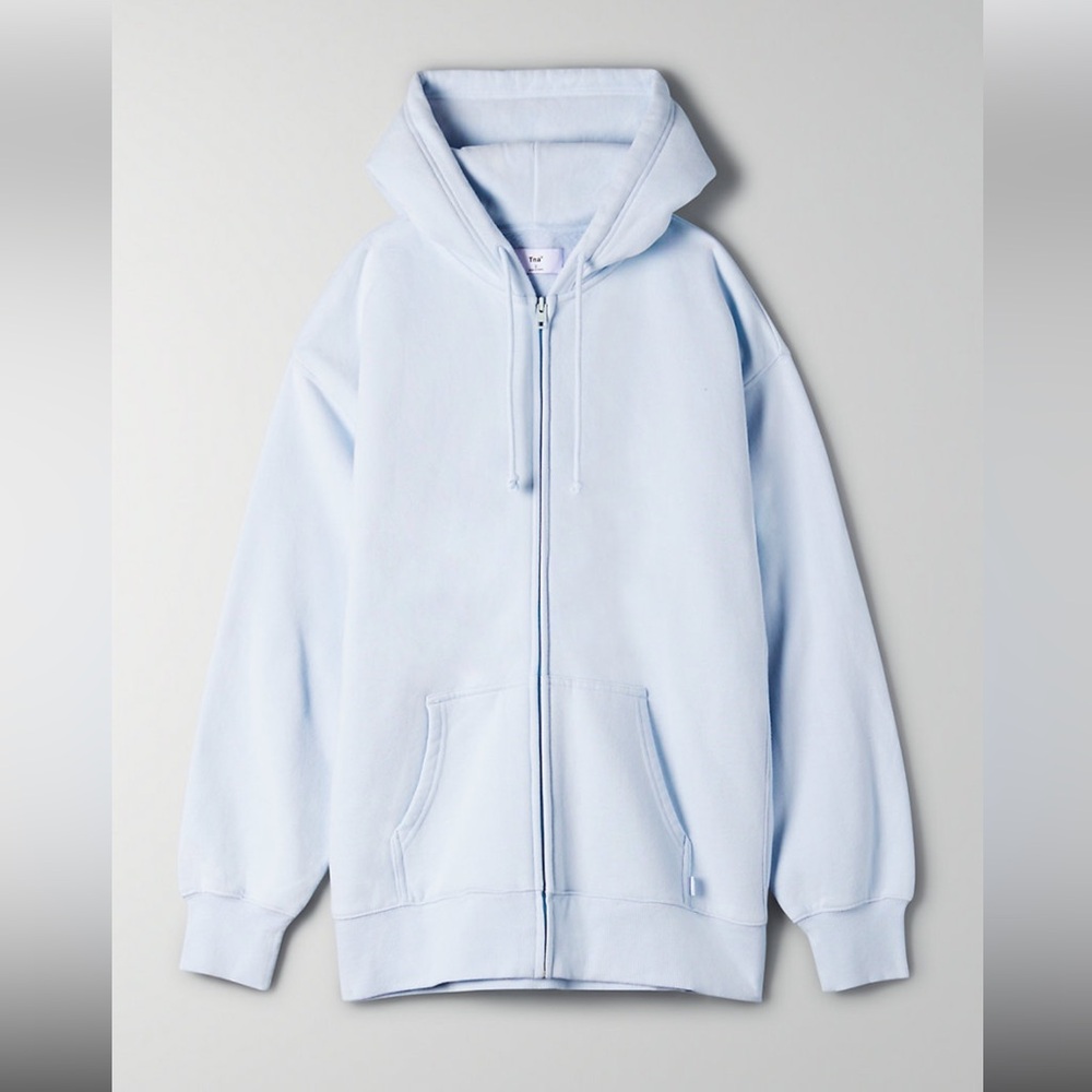 NWT Aritzia TNA Boyfriend Zip-Up with Hi-Rise Shorts Set in Plein Air